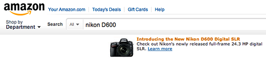 Nikon D600 on Amazon Nikon D600 shows up on Amazon search