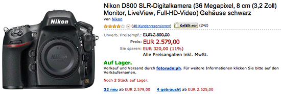 Nikon D800 price drop Germany Nikon D600 price drop in the UK, Germany