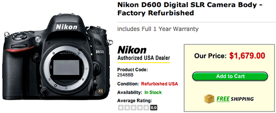 Refurbished-Nikon-D600-camera