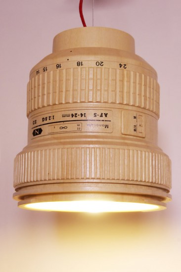 Giant wooden Nikkor lens lamp (3)