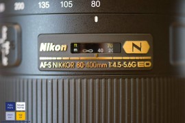 Nikon 80-400mm f4.5-5.6G ED VR lens