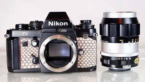 Nikon-F3-with-python-snake-skin