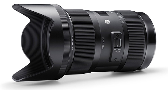 Sigma 18 35mm f1.8 DC HSM lens with hood Its real: Sigma 18 35mm f/1.8 DC HSM lens announced