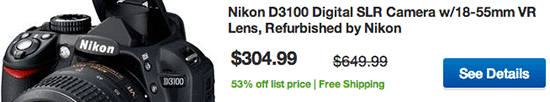 Refurbished-Nikon-D3100-sale