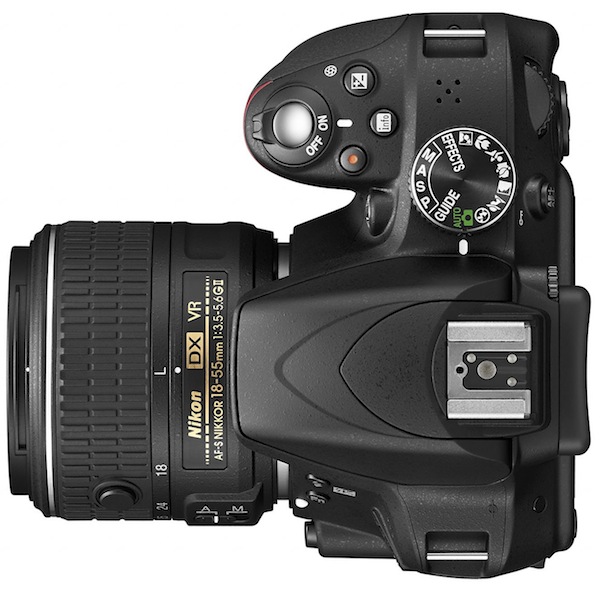 Nikon D3300 DSLR camera top
