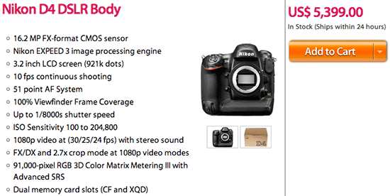 Nikon-D4-camera-on-sale