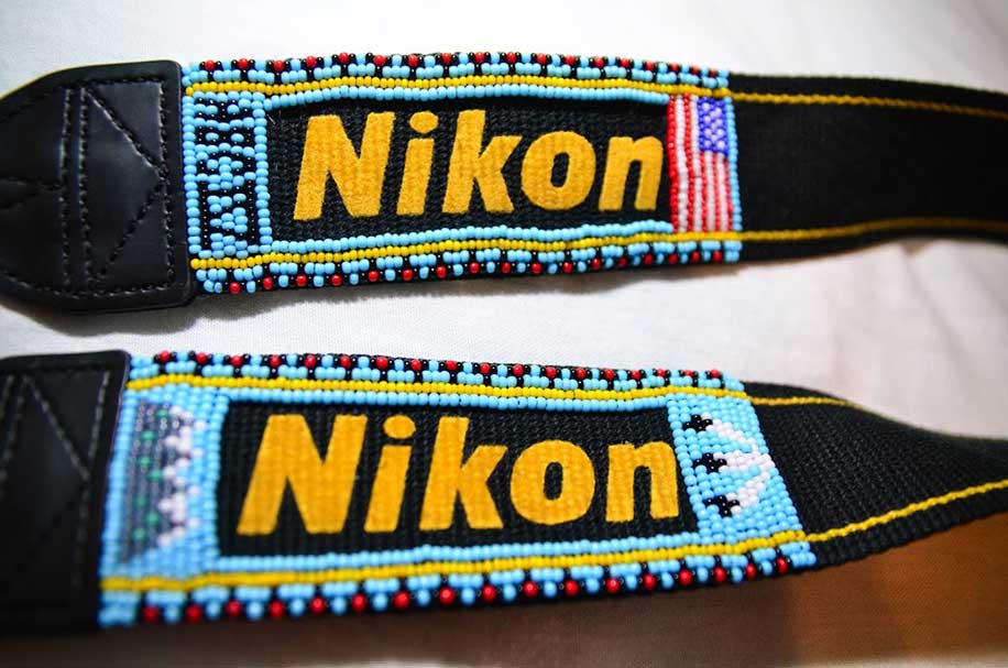 Nikon-neck-strap-with-indian-hand-beadwork