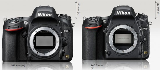 Nikon-D610-vs-D750-size-comparison
