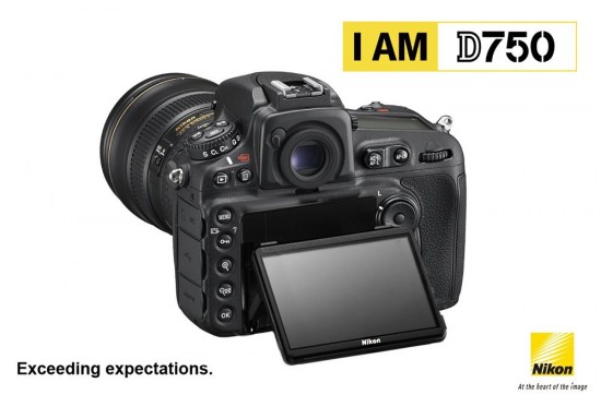 Nikon D750 DSLR camera mockup