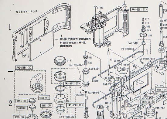 Nikon F3-P Parts Diagram 1