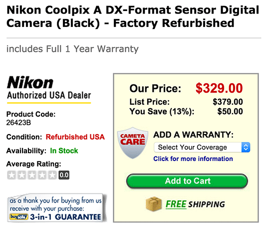 Nikon-Coolpix-A-camera-fire-sale