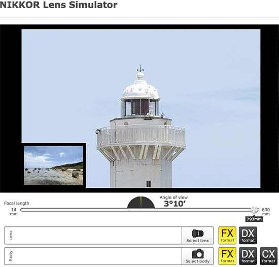 Nikon-lens-simulator-tool