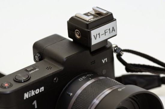 V1-F1A flash adapter for Nikon 1 V1 camera