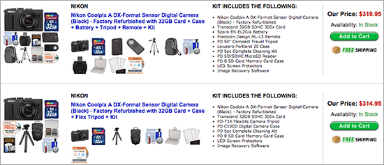 Nikon-Coolpix-A-camera-kits-on-sale