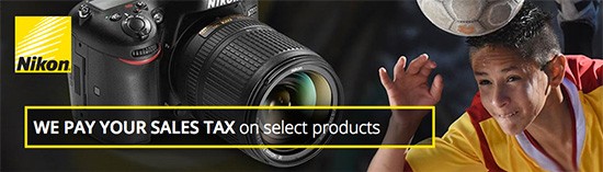 Nikon-pays-sales-tax-promotion