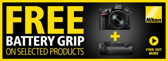 free Nikon battery grip offer