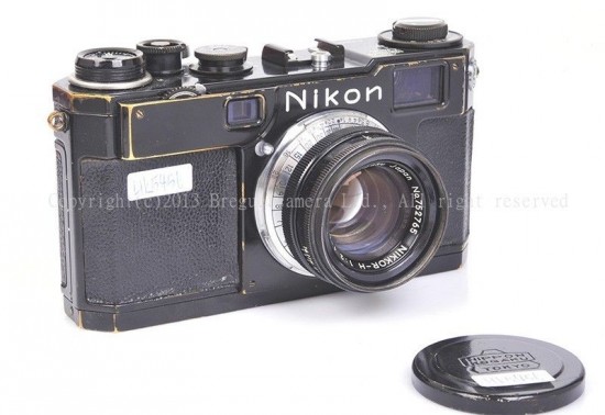 Nikon S2 black paint early type black dial camera with Nikkor-H 50mm f:2