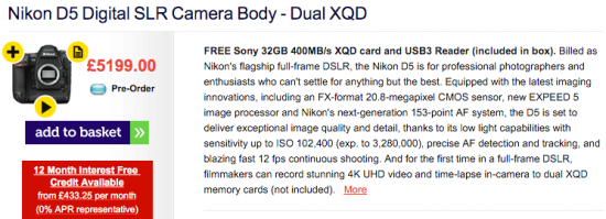 first-Nikon-D5-shipments-will-include-free-Sony-32GB-XQD-memory-card-and-reader