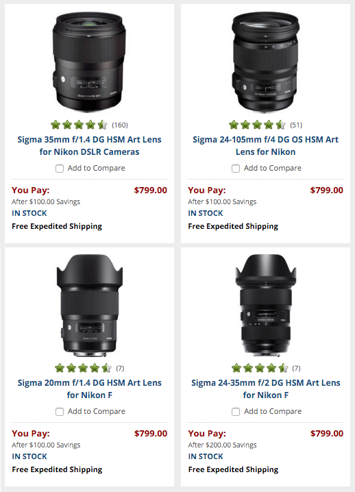 Sigma-Art-lens-sale-discount