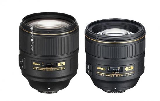 Nikon AF-S Nikkor 105mm f:1.4E ED compared to 85mm f:1.4 lens