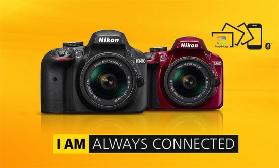 Nikon-D3400-camera-with-SnapBridge