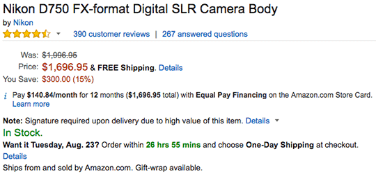 Nikon-D750-camera-deal-at-Amazon