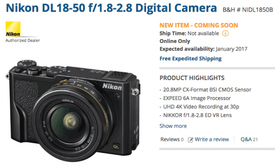 nikon-dl-camera-shipping-date