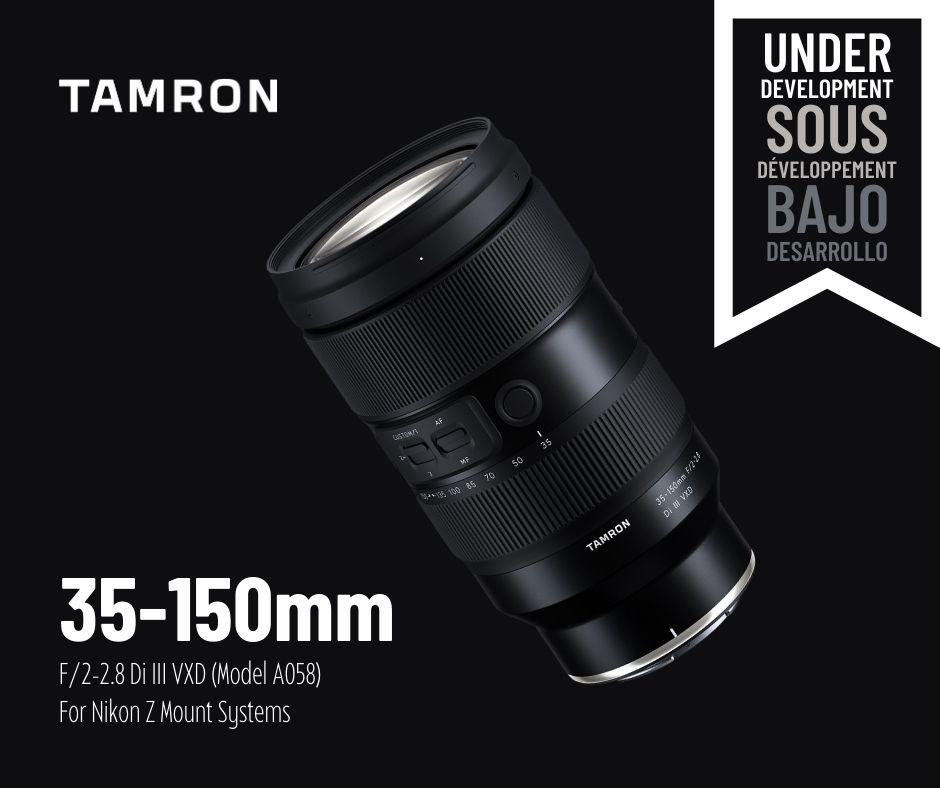 Tamron announces the development of a new 35-150mm f/2-2.8 Di III