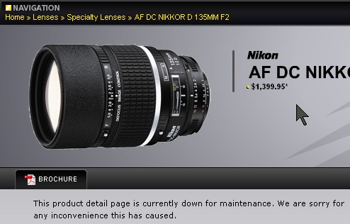 Nikon AF DC Nikkor 135mm f/2.0D lens discontinued - Nikon Rumors