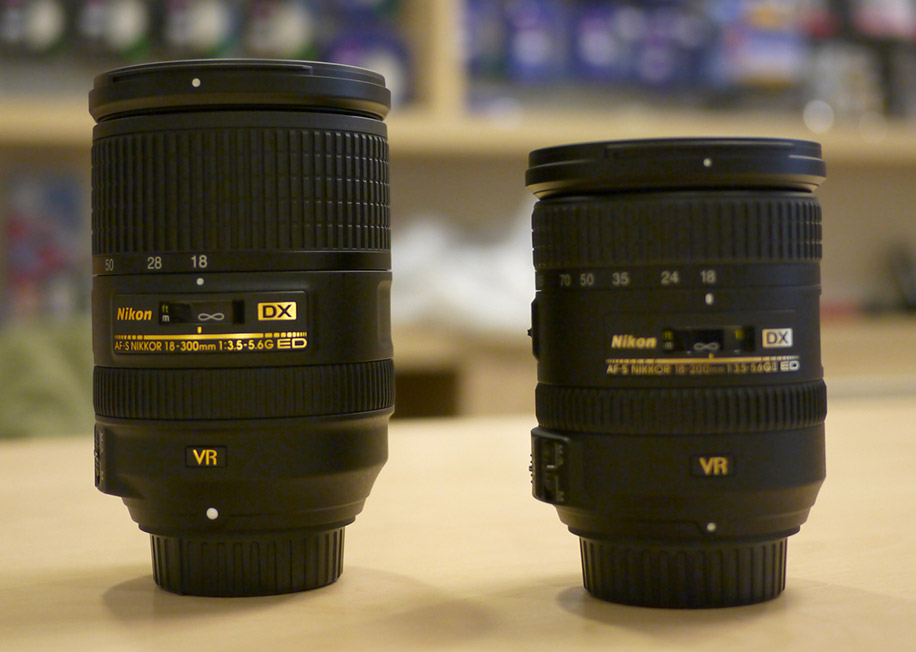 Nikon 18-200mm and 18-300mm DX lenses size comparison - Nikon Rumors