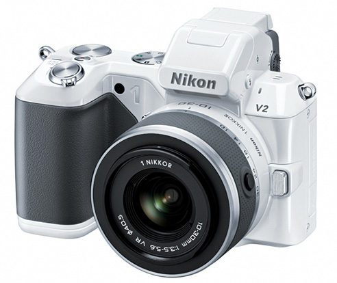 Nikon 1 V2 mirrorless camera white