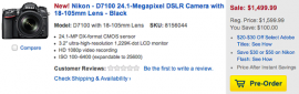 100 Discount On The Nikon D7100 Kit Now Live At Bestbuy Nikon Rumors