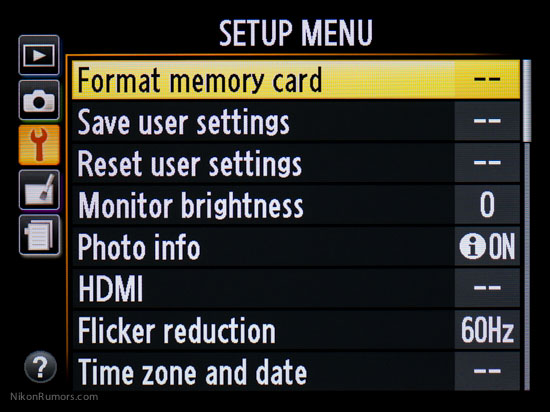 vidblaster cameras display menu