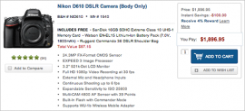 Nikon Lens Rebates Extended New D610 Price Drop And Other Deals