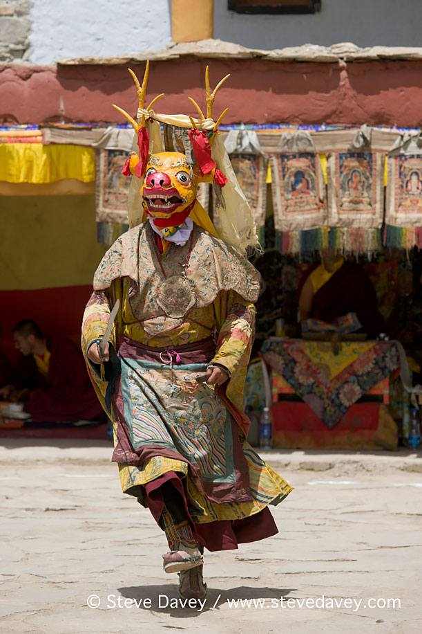 Masked Cham Dancer at the Korzok Gustor, Lake Tsomoriri, Ladakh,