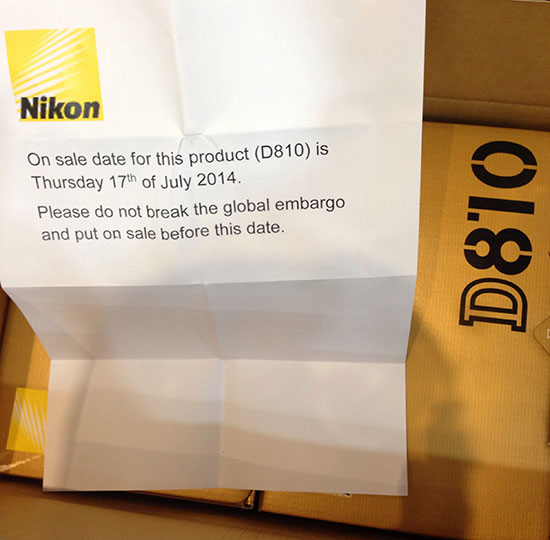 Nikon-D810-camera-shipping-date