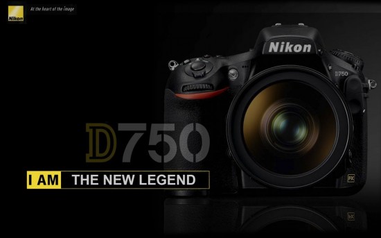 Nikon D750 DSLR camera mockup
