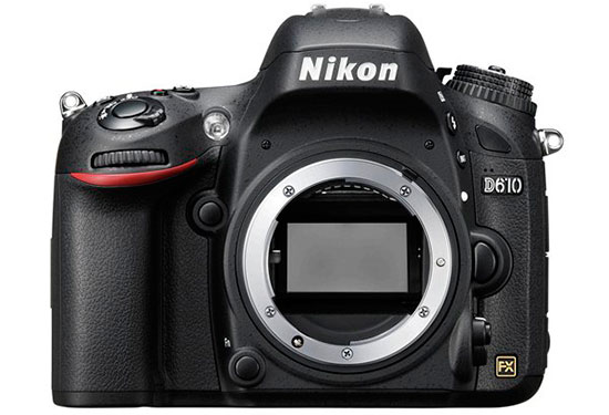 Nikon D610 DSLR camera listed as discontinued at the largest