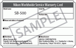 Nikon Worldwide Service Warranty