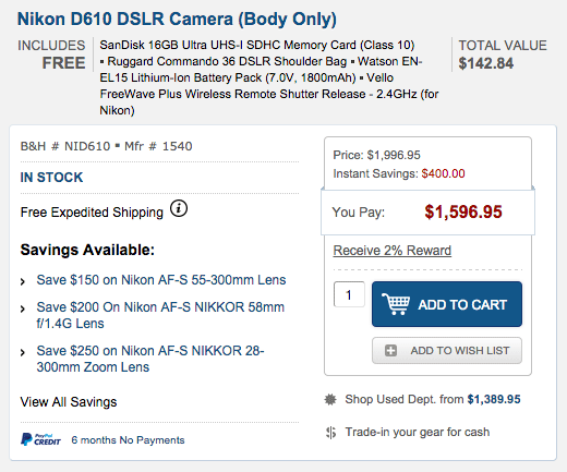 Nikon-D610-camera-price-drop