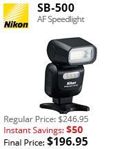Nikon SB-500 flash instant savings