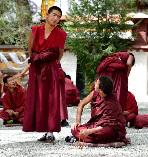 Munks at Sera Monastery