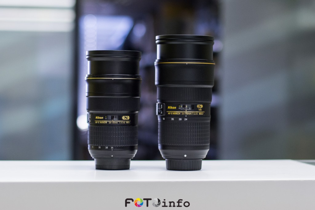 Nikon 24-70mm f/2.8G ED vs. 24-70mm f/2.8E ED VR specifications