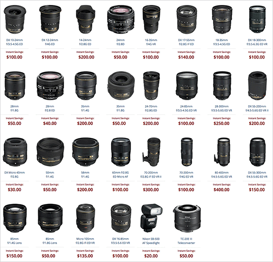 Nikon USA instant combo rebates for September now include 28 lenses