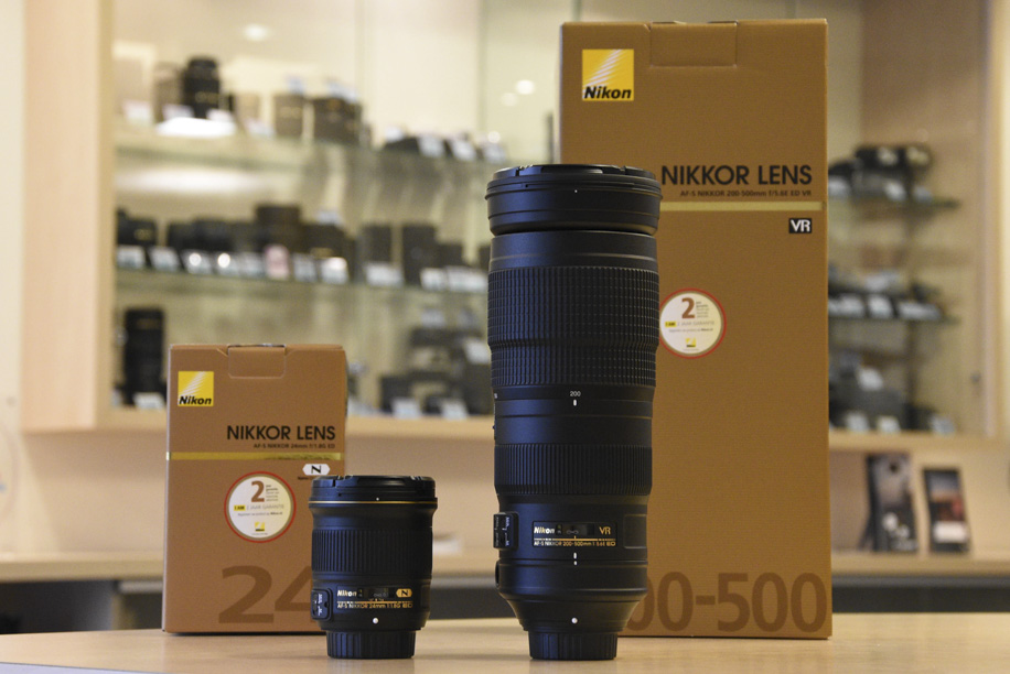 Nikon 24mm f/1.8G ED and 200-500mm f/5.6E ED VR lenses now