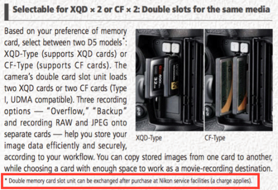 Nikon-D5-camera-memory-card-slots-can-be-exchanged