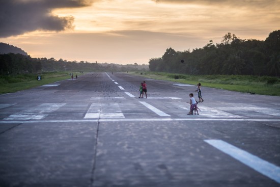 Kids playing at Camiguin airport