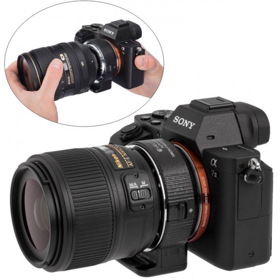 Vello Nikon F Lens to Sony E-Mount Camera Auto Lens Adapter