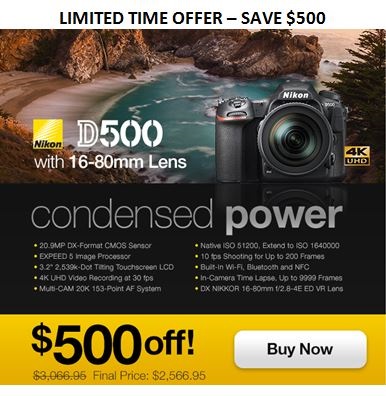 Nikon 500 price drop