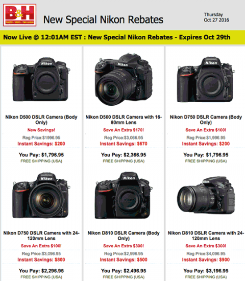 New Nikon Rebates Now Live In The US: Additional Price Drops On The ...